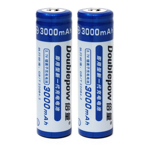 2pcs/set Doublepow LSD High Capacity 3000mAh 3.7V 18650 Li-ion Rechargeable Battery with 1200 Cycle